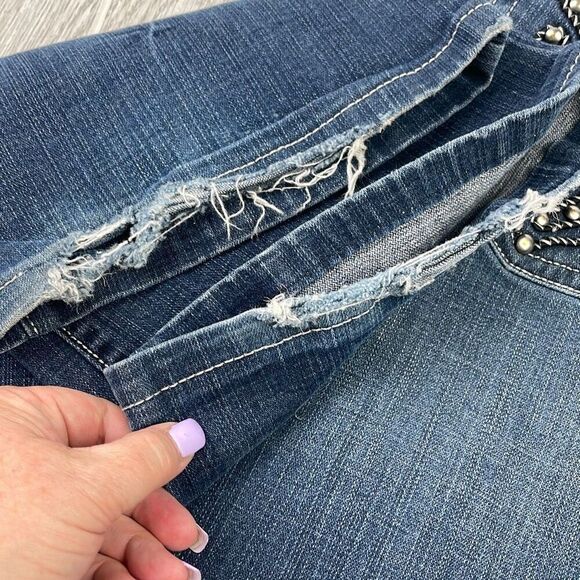 Rock '47 Wrangler Women's Ultra Low Rise Denim Jeans Size 11 x 36 - Picture 3 of 12